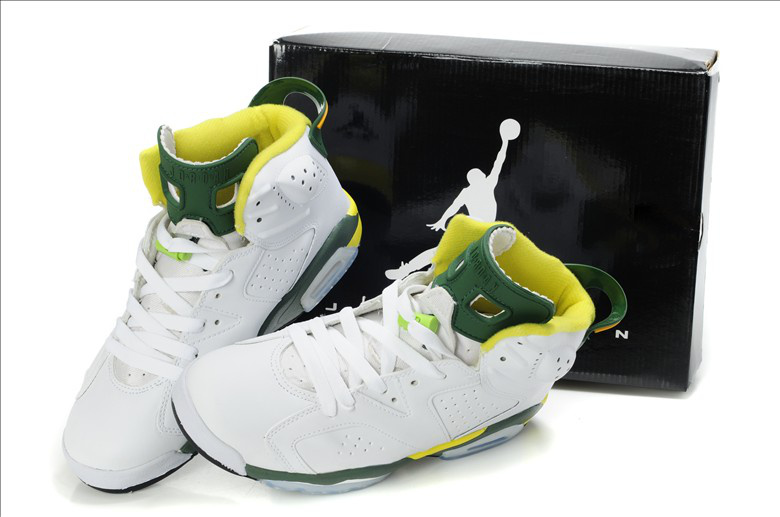 Latest Air Jordan 6 White Yellow Green