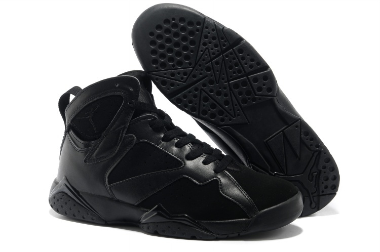 all black air jordan 7