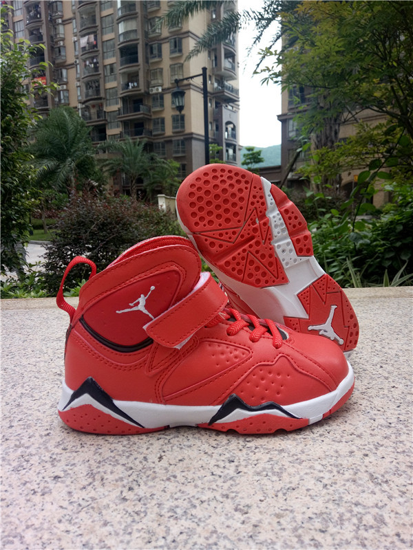 New Air Jordan 7 Retro Red Black White Shoes