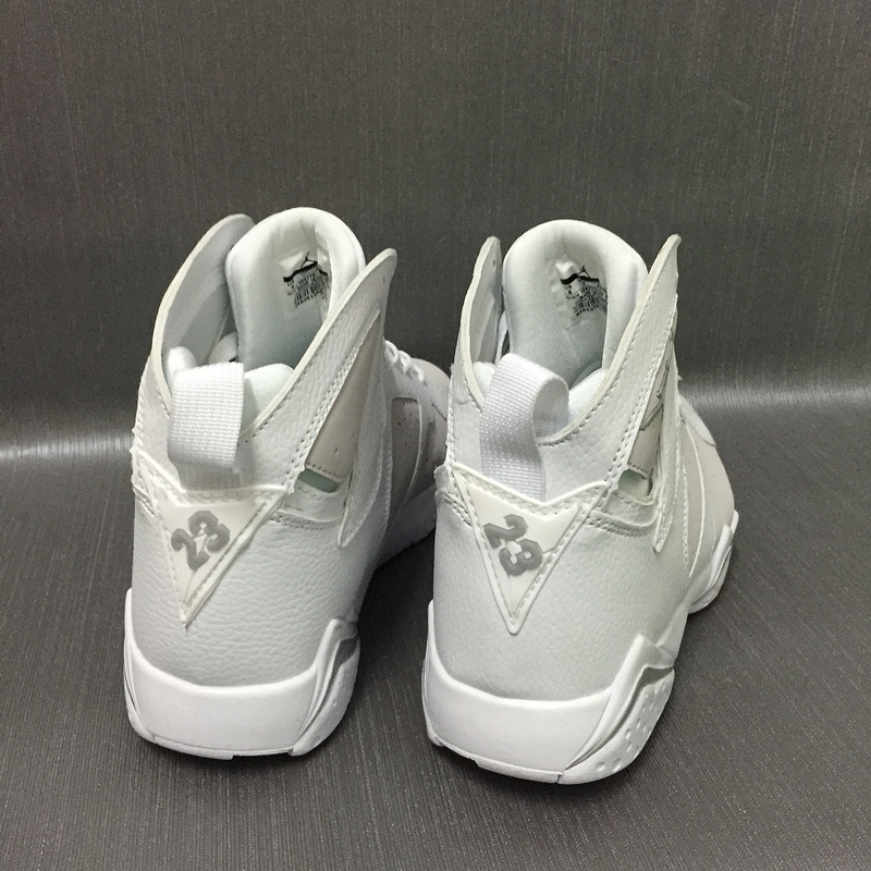 New Air Jordan 7 Retro White Grey Shoes - Click Image to Close