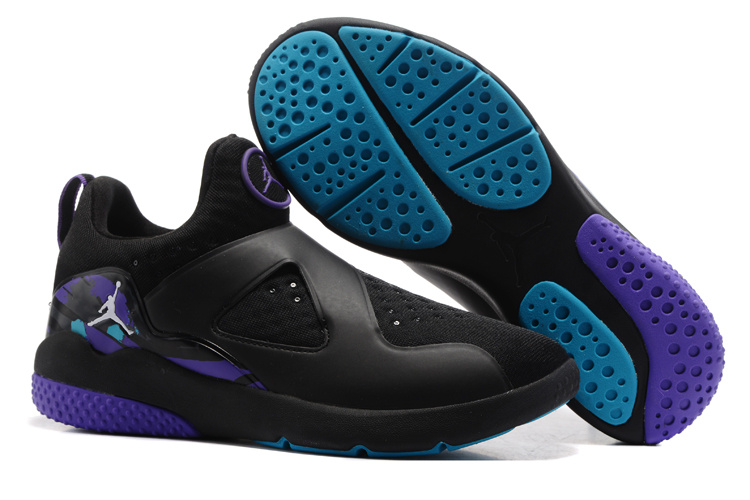 New Air Jordan 8 Black Purple Training Shoes