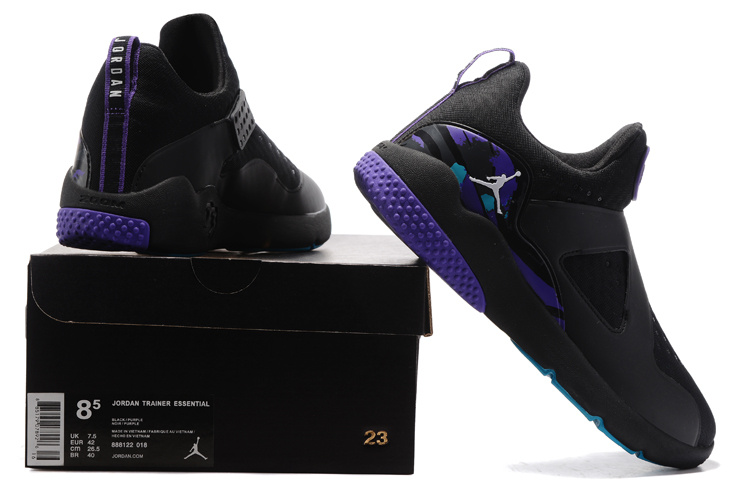 New Air Jordan 8 Black Purple Training Shoes