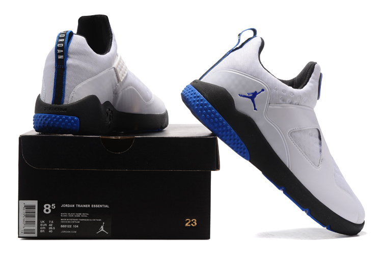 New Air Jordan 8 White Blue Black Training Shoes - Click Image to Close