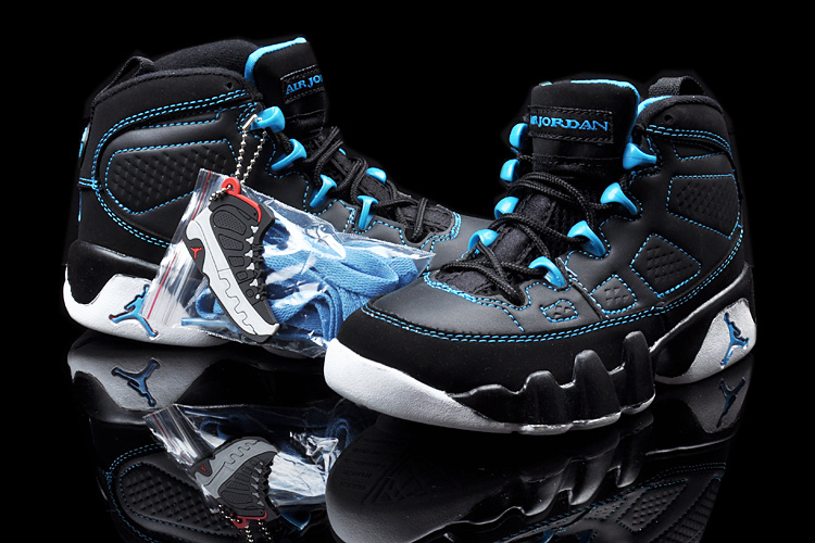 2013 Jordan 9 Black Blue White For Kids