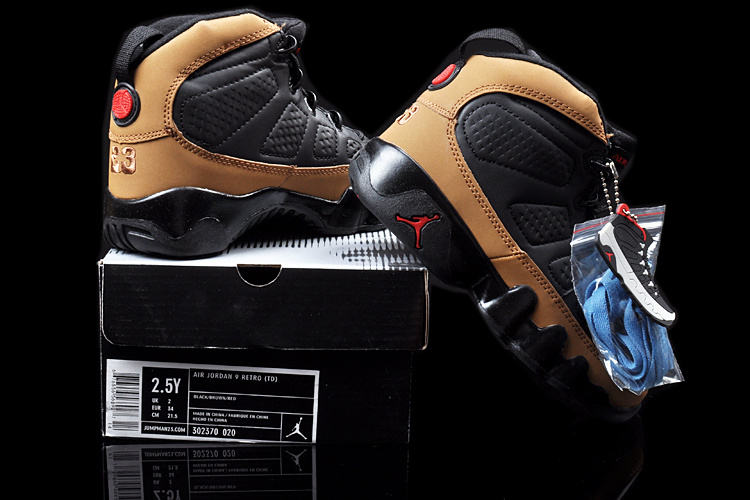 2013 Jordan 9 Black Brown For Kids