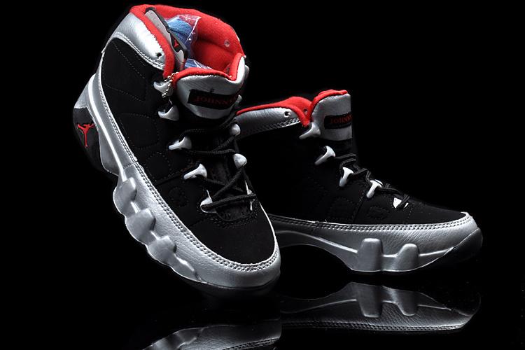 2013 Jordan 9 Black Silver Red For Kids - Click Image to Close