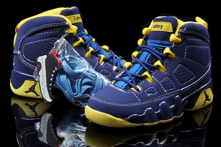 blue and yellow jordans kids