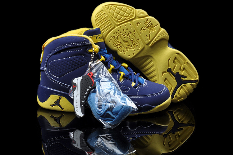 2013 Jordan 9 Blue Yellow For Kids