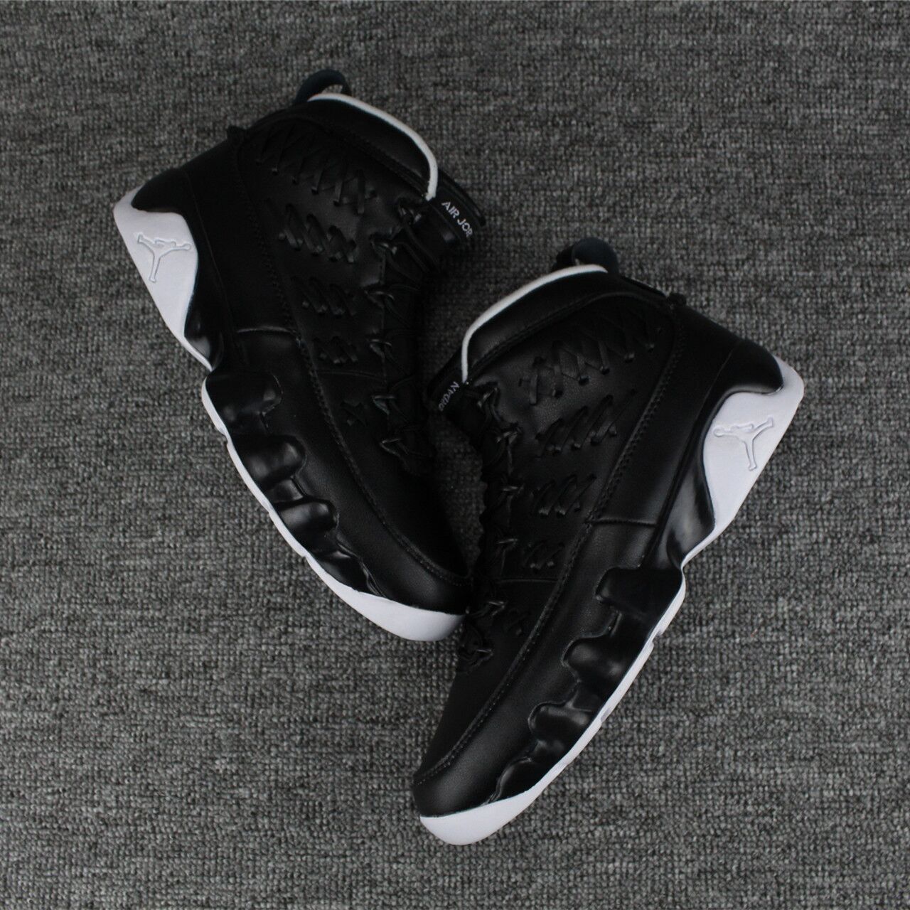 New Air Jordan 9 Knit Black White Shoes