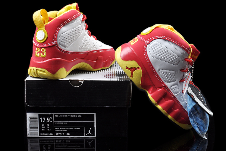 2013 Jordan 9 White Red For Kids - Click Image to Close
