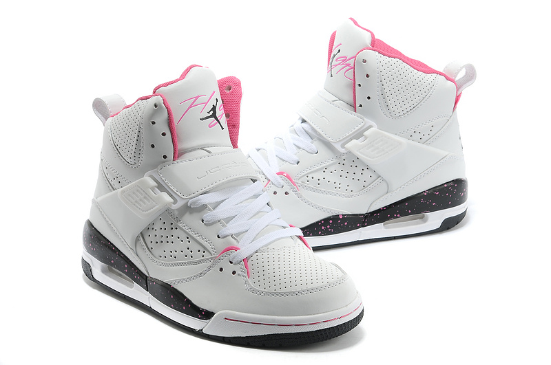 New Air Jordan Flight 4.5 White Pink Black Shoes - Click Image to Close