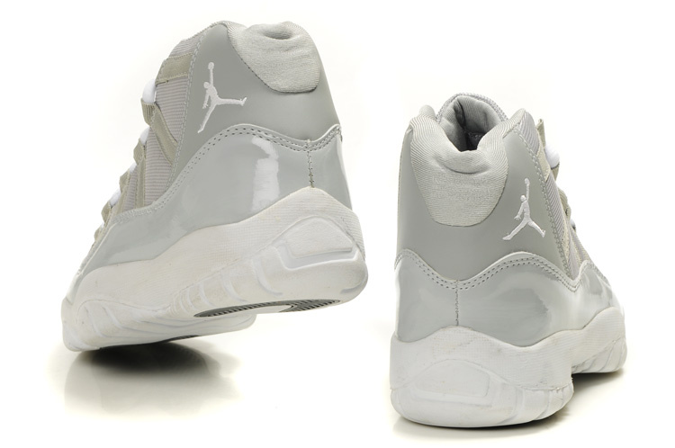 Latest Air Jordan Retro 11 Grey White - Click Image to Close