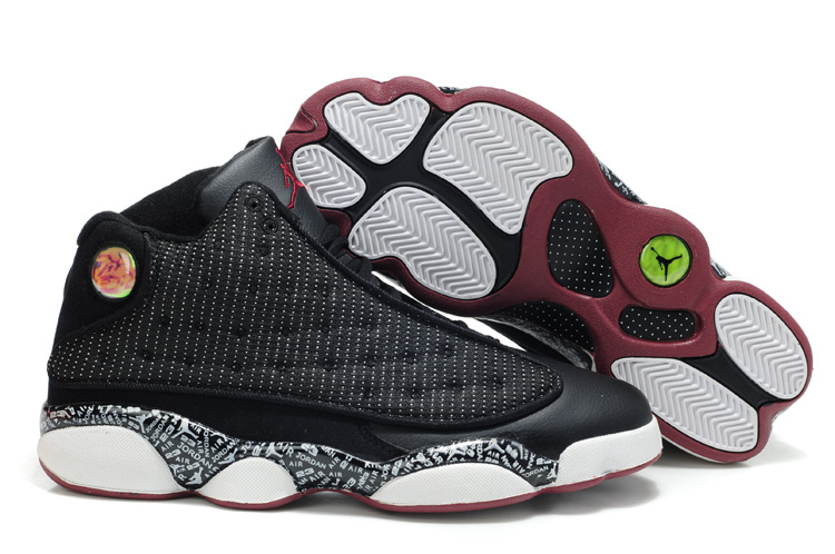Latest Air Jordan Retro 13 Black White Shoes - Click Image to Close