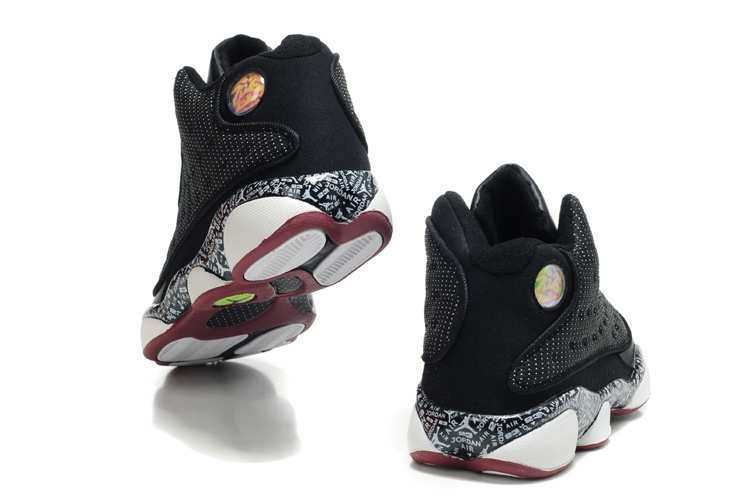 Latest Air Jordan Retro 13 Black White Shoes - Click Image to Close