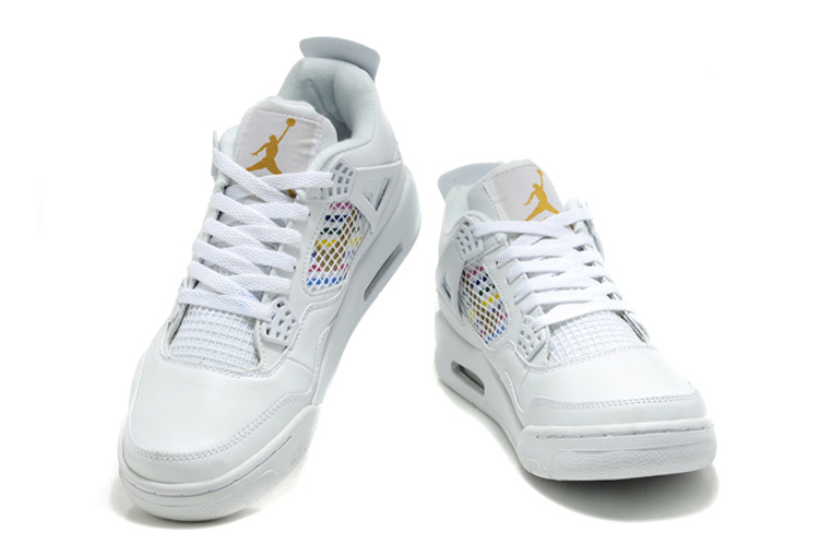 jordan 4 white and gold