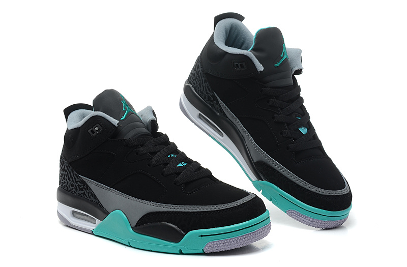 New Arrival Air Jordan Spizike Black Grey Green Shoes