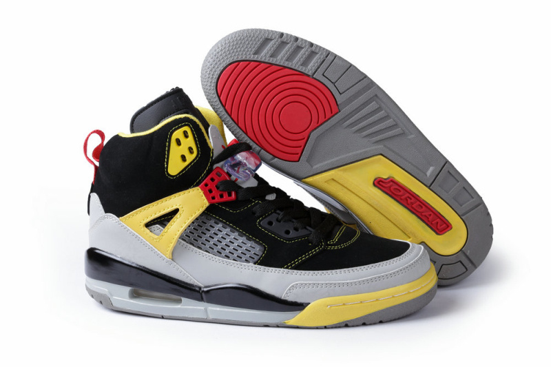 New Air Jordan Spizike Black Grey Yellow Shoes - Click Image to Close