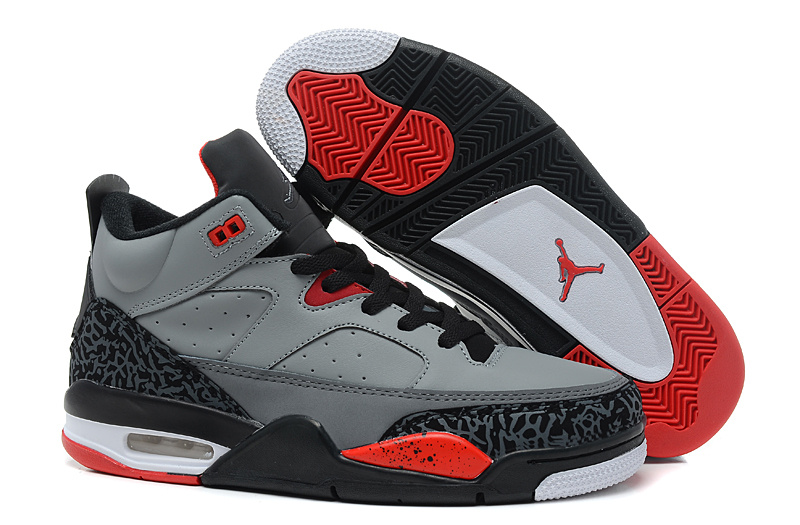 New Arrival Air Jordan Spizike Grey Black Red Shoes