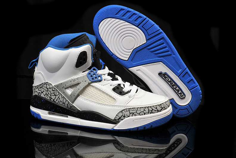 New Air Jordan3.5 White Grey Blue For Women - Click Image to Close