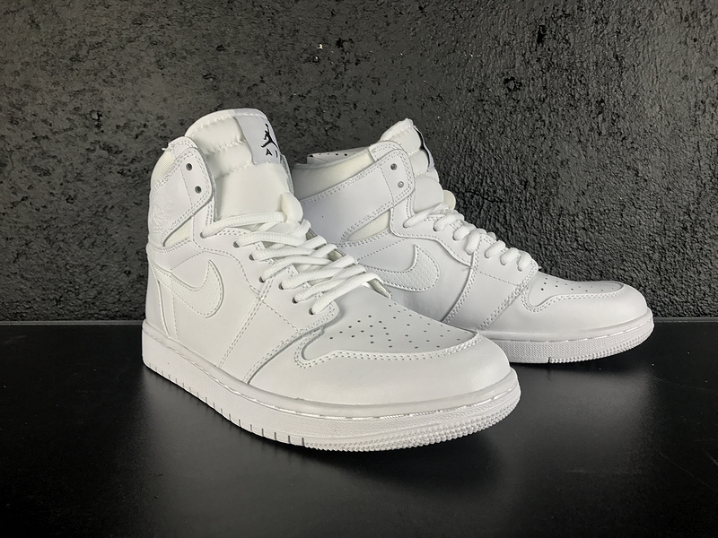 New All White Air Jordan 1 Women Shoes