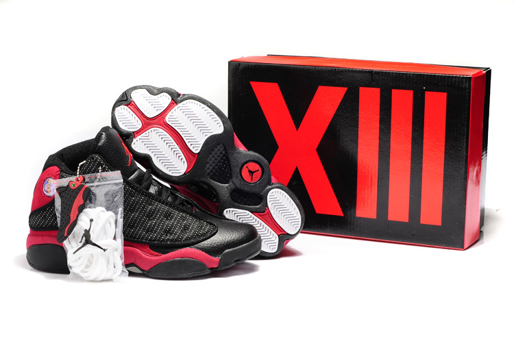 New Ar Jordan 13 Black Red Shoes For Women - Click Image to Close