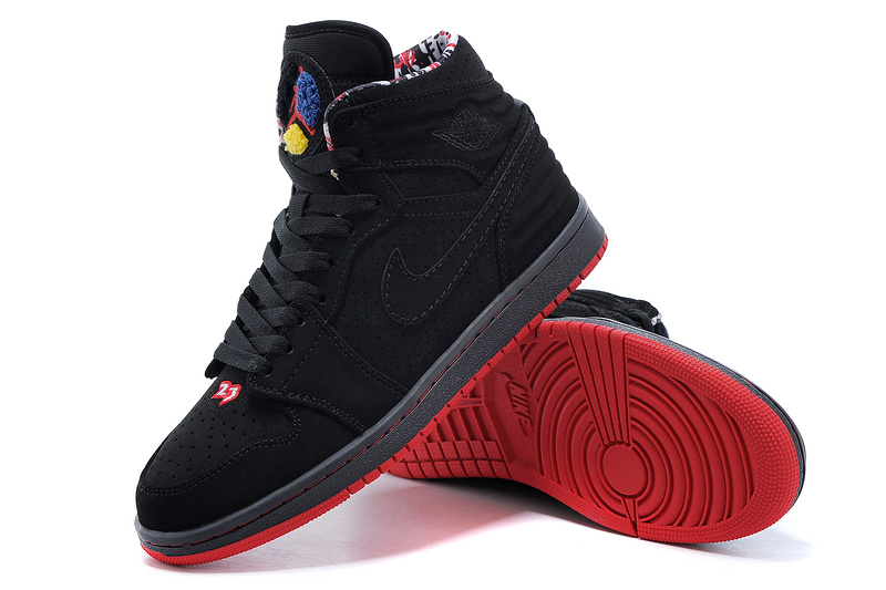 New Jordan 1 Bugs Bunny Black Red Shoes