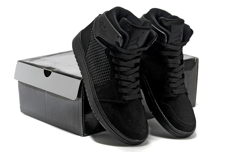 New Arrival Jordan 1 Retro All Black Shoes - Click Image to Close