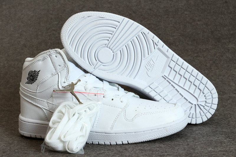 New Jordan 1 Retro All White White Shoes