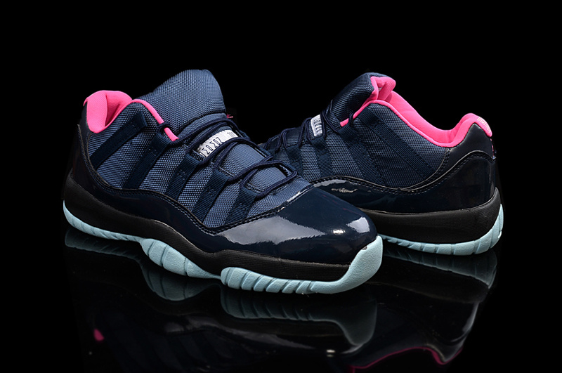 New Jordan 11 Black Pink Shoes - Click Image to Close
