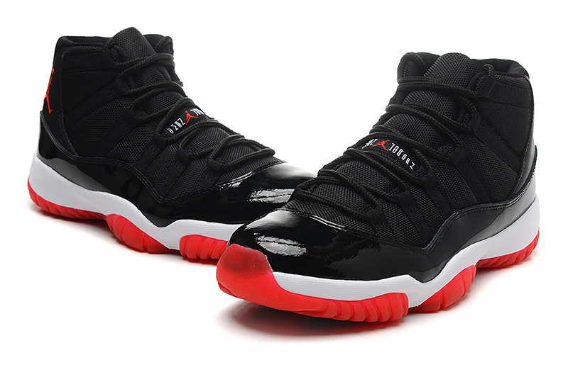 New Jordan 11 High Black White Red Shoes