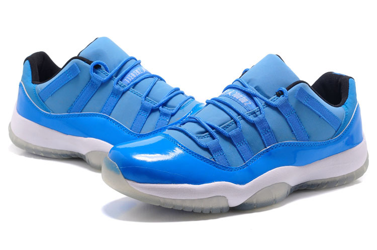 New Jordan 11 Low Blue White Shoes