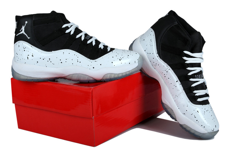 New Arrival Jordan 11 Oreo Edition Black White Shoes - Click Image to Close