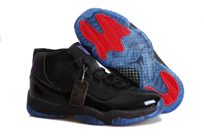 New Jordan 11 Retro Transformer Black Red Blue Shoes - Click Image to Close