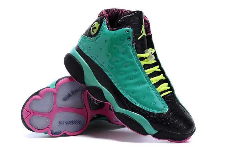 New Jordan 13 Doernbecher Green Black Pink Shoes