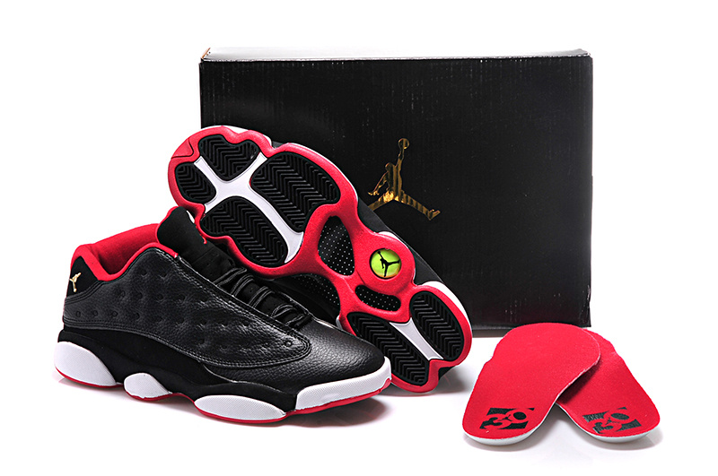 New Jordan 13 GS Black Red Shoes For Women - Click Image to Close