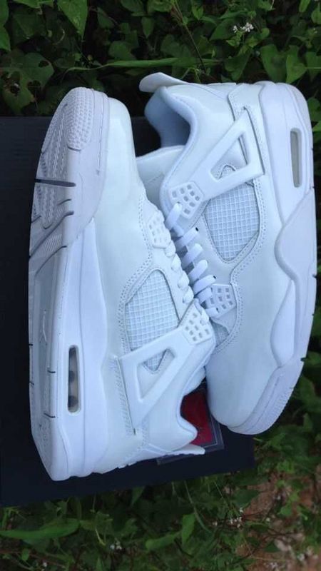 New Jordan 4 Retro All White Shoes - Click Image to Close