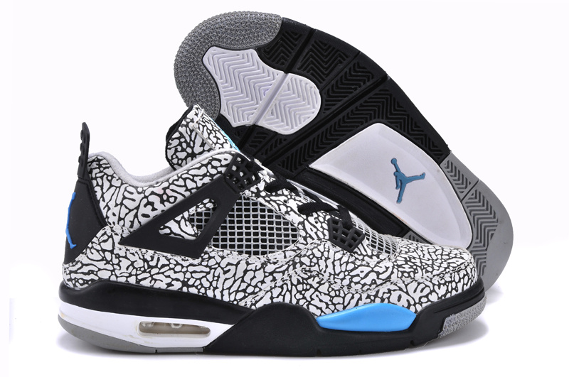 New Arrival Jordan 4 White Grey Black Shoes - Click Image to Close