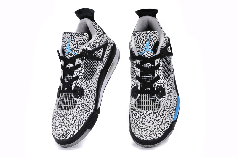 New Arrival Jordan 4 White Grey Black Shoes - Click Image to Close