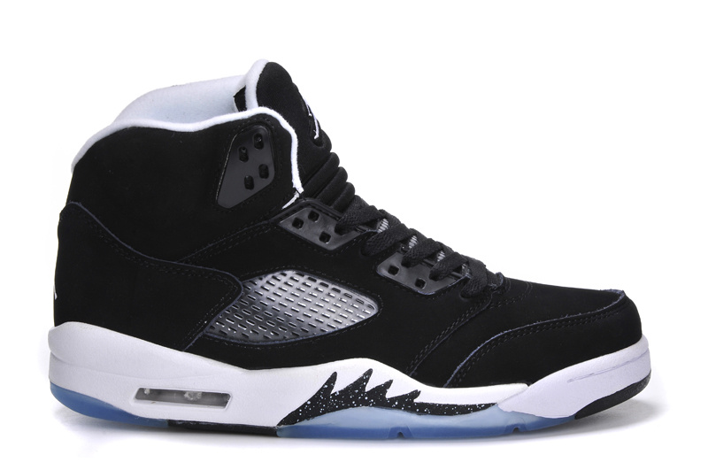 New Arrival Jordan 5 Retro Black White Shoes