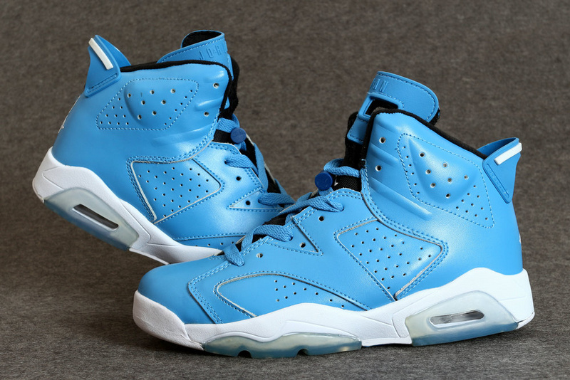 New Jordan 6 Retro Blue White Shoes