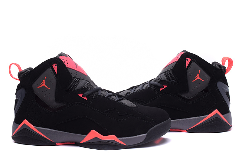 New Jordan 7 Black Red Shoes For Women