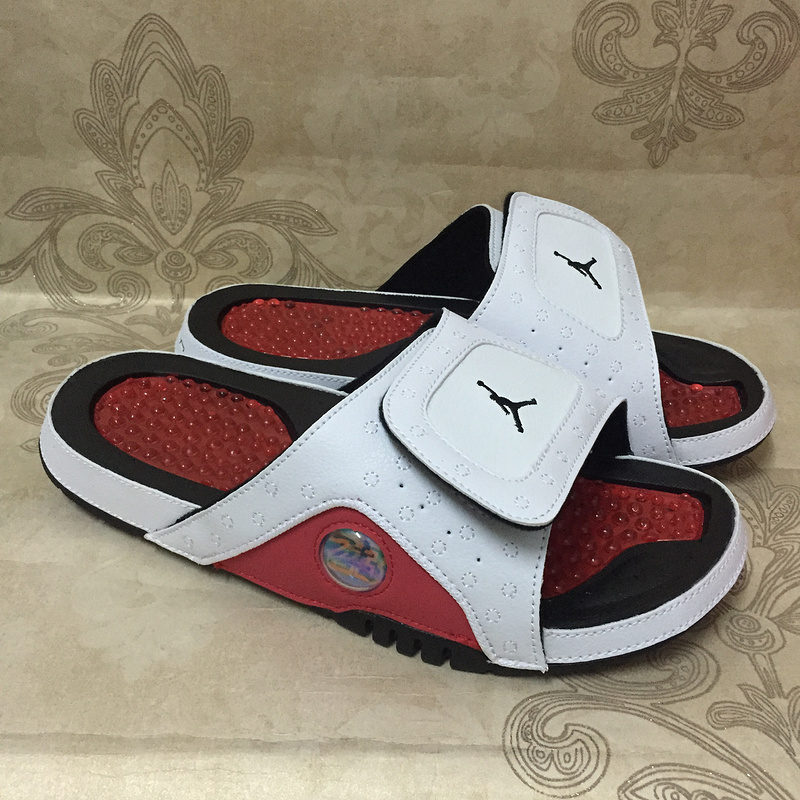 New Jordan Hydro XIII Retro White Red Black - Click Image to Close