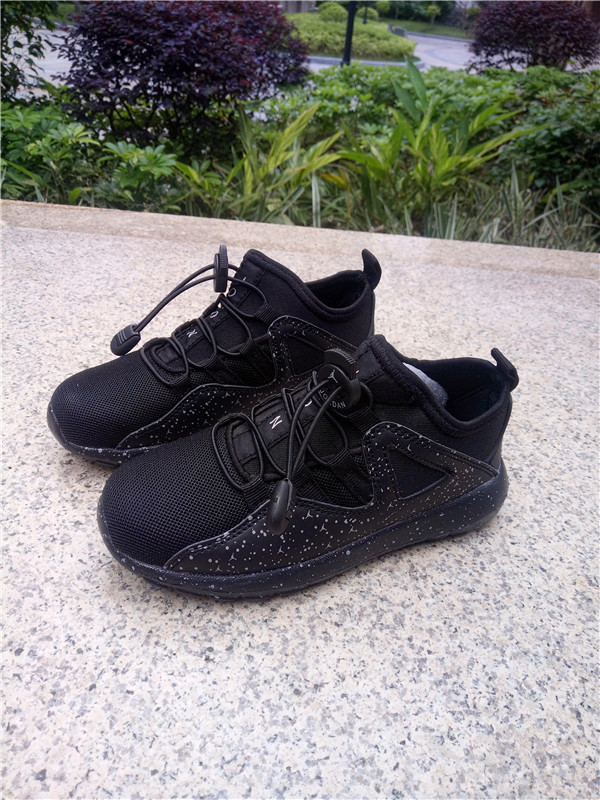 New Jordan Mesh All Black Shoes For Kids - Click Image to Close