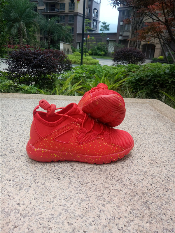 New Jordan Mesh All Red Shoes For Kids - Click Image to Close