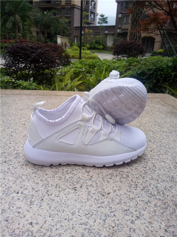 New Jordan Mesh All White Shoes For Kids