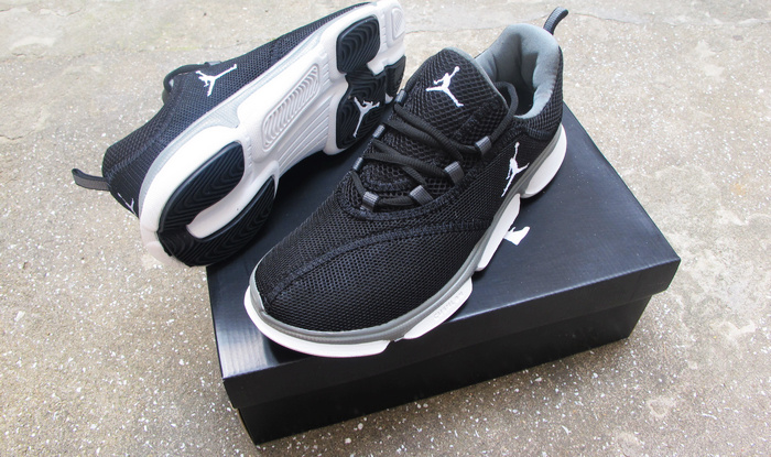 New Jordan Running Shoes Black White - Click Image to Close