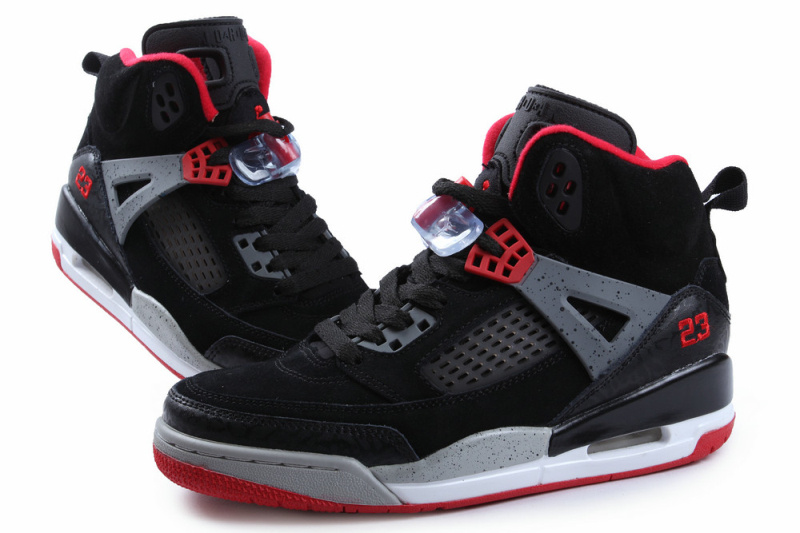 New Jordan Spizike Black Grey Red Shoes - Click Image to Close