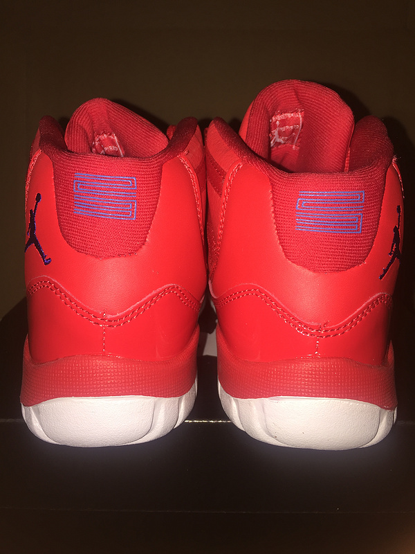 New Kids Air Jordan 11 Red White Shoes - Click Image to Close