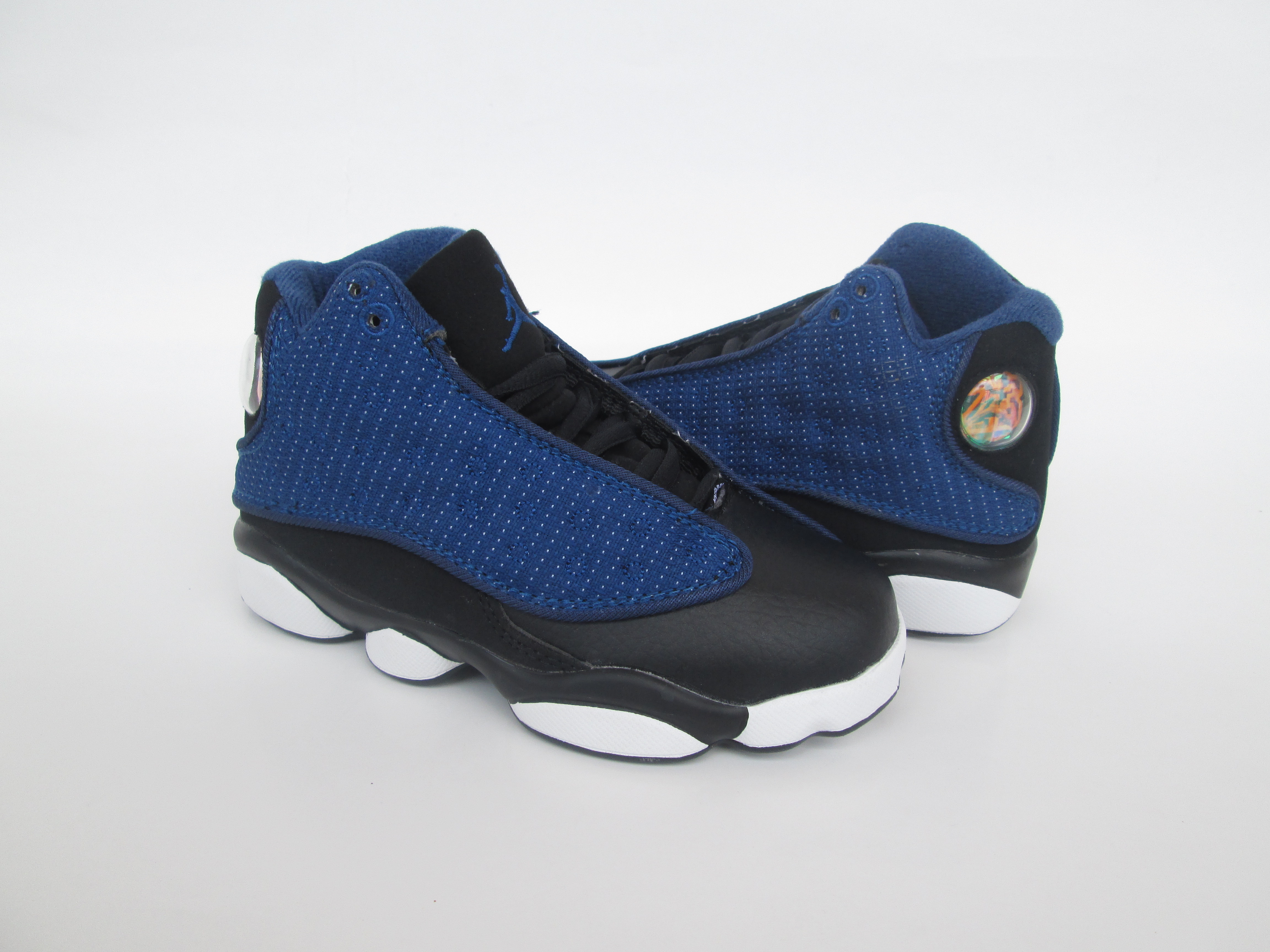 New Kids Air Jordan 13 Deep Blue Black Shoes