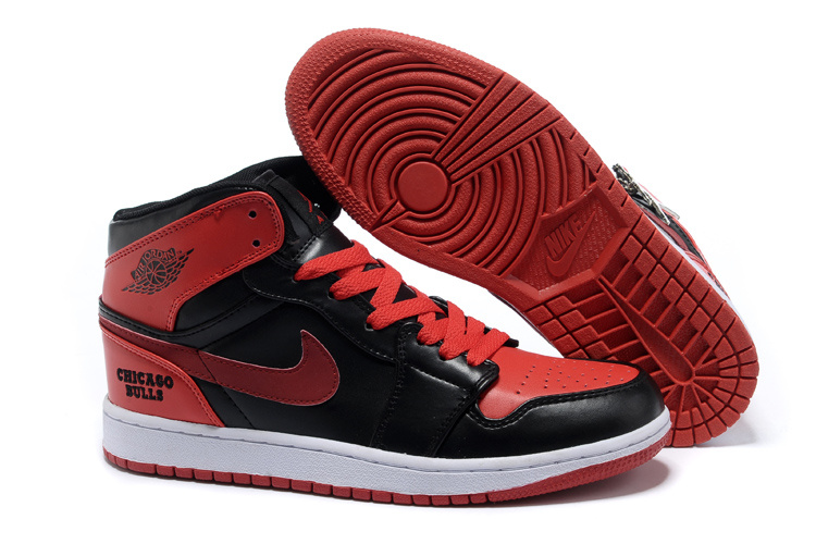 New Original Air Jordan 1 Black Red Shoes - Click Image to Close